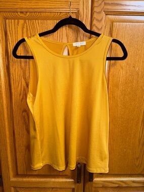 Ultra Flirt Mustard Yellow Scoop Neck Tank